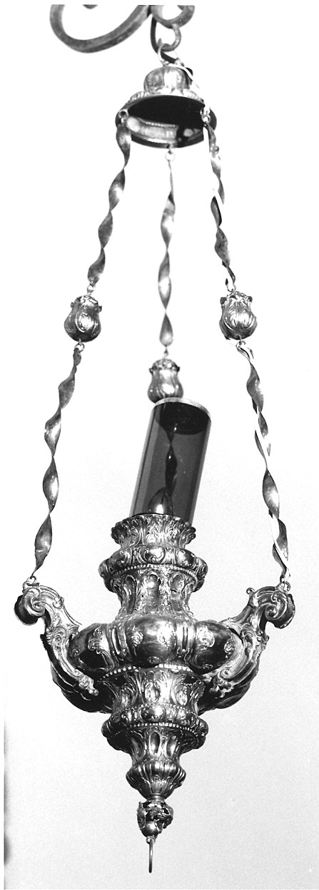 lampada pensile a vaso - ambito parmense (prima metà sec. XVIII)