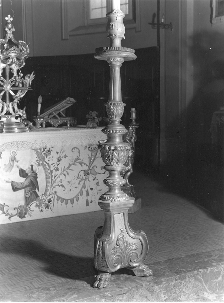 candelabro, serie - ambito piacentino (fine/inizio secc. XVIII/ XIX)