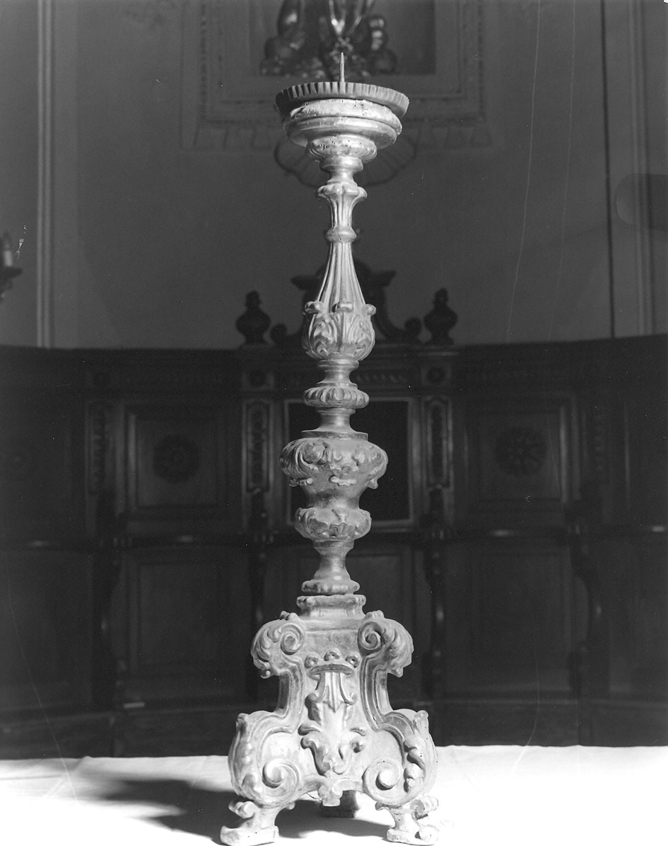 candelabro, serie - ambito piacentino (metà sec. XVIII)