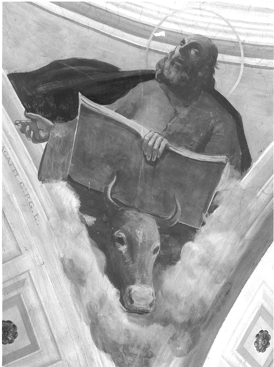 Decorazione architettonica//evangelisti (decorazione pittorica) di Aspetti Alberto (sec. XX)