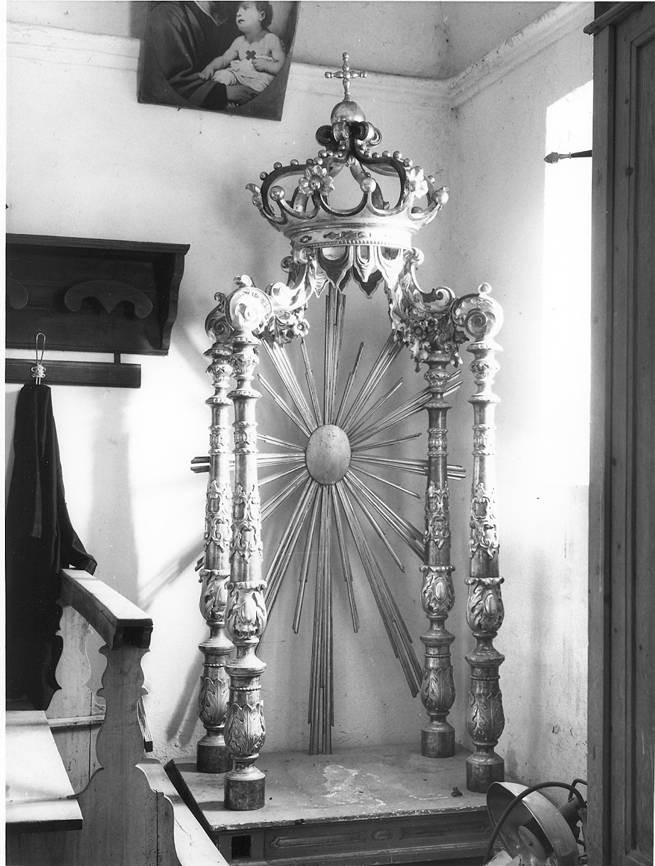 tronetto per esposizione eucaristica - ambito parmense (seconda metà sec. XIX)