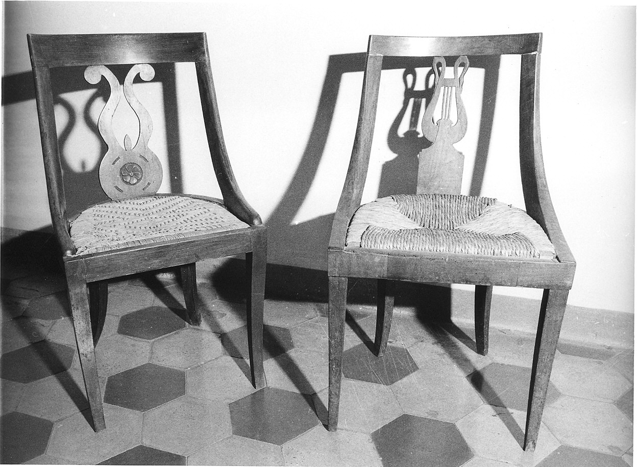 sedia - a gondola, coppia - ambito emiliano (?) (sec. XIX)