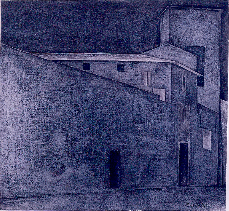 Veduta (disegno) di Gaibazzi Remo (seconda metà sec. XX)