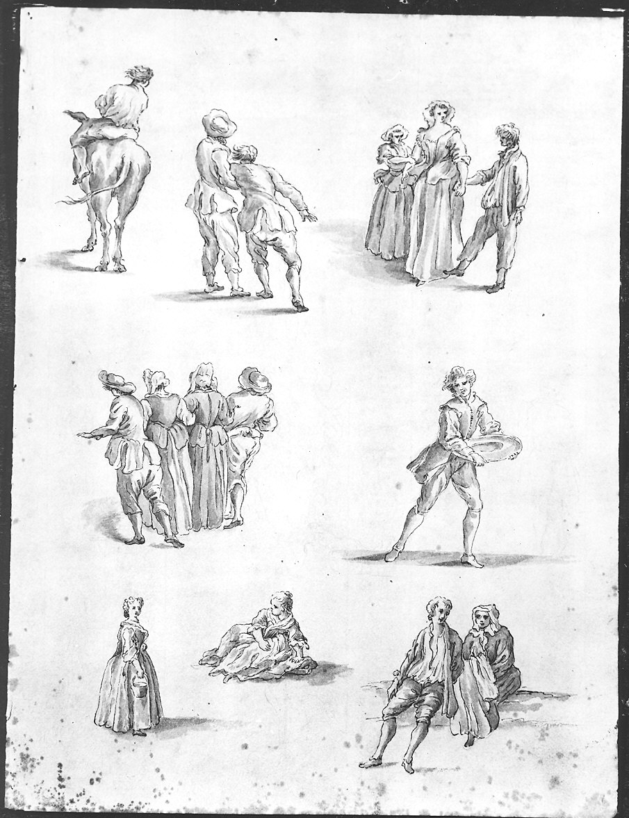 popolani (disegno) di Panini Francesco (seconda metà sec. XVIII)