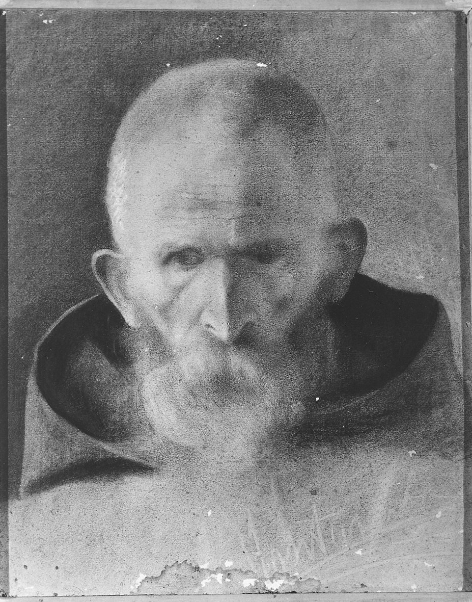 testa di frate cappuccino (disegno) di Fontanabona (sec. XX)