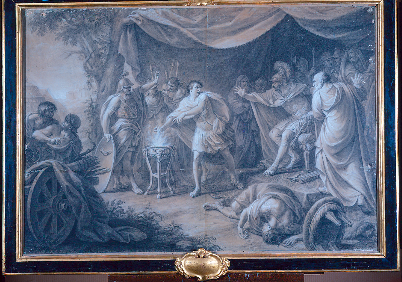 Muzio Scevola (disegno) di Callani Gaetano (terzo quarto sec. XVIII)