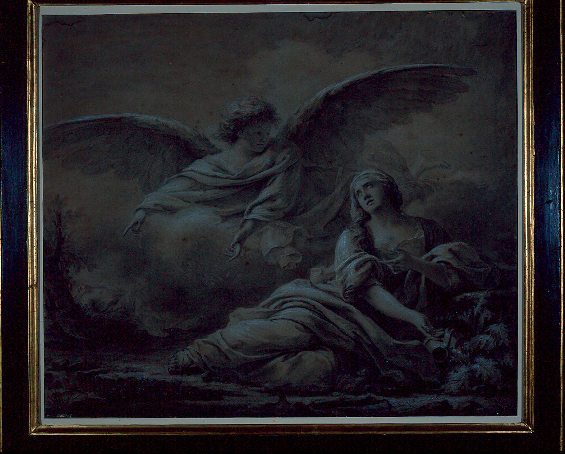 Agar nel deserto consolata dall'angelo (disegno) di Valdrè Vincenzo detto Faenza (terzo quarto sec. XVIII)