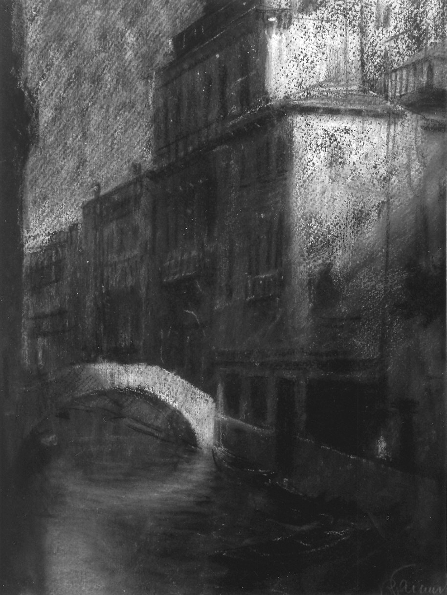 Calle a Venezia (disegno) di Fainardi Riccardo (prima metà sec. XX)