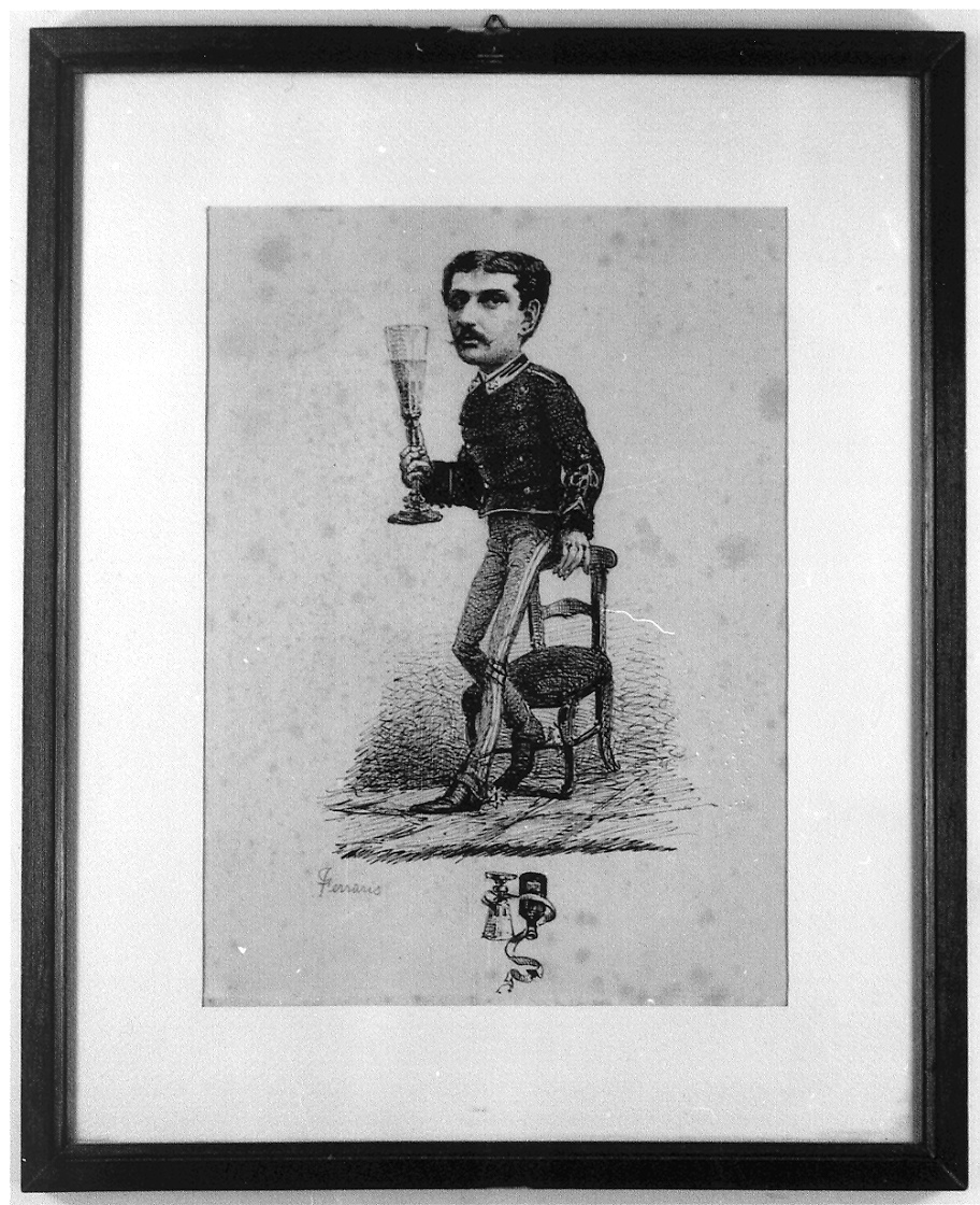 ritratto d'uomo (disegno) - ambito parmense (ultimo quarto sec. XIX)