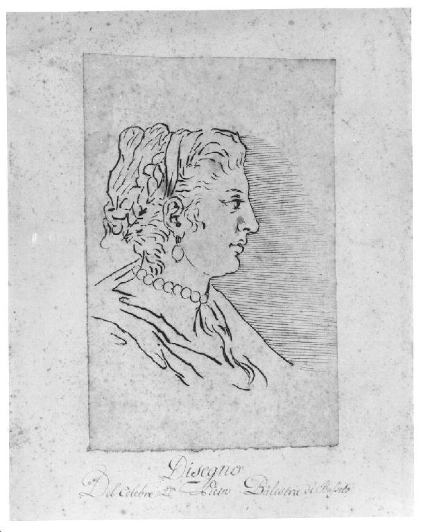 Ritratto di donna, figura femminile (disegno, opera isolata) di Balestra Pietro (sec. XVIII)