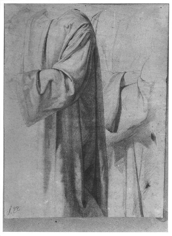 Studio di panneggio, studio di panneggio (disegno, opera isolata) di Levi Gioacchino (metà sec. XIX)