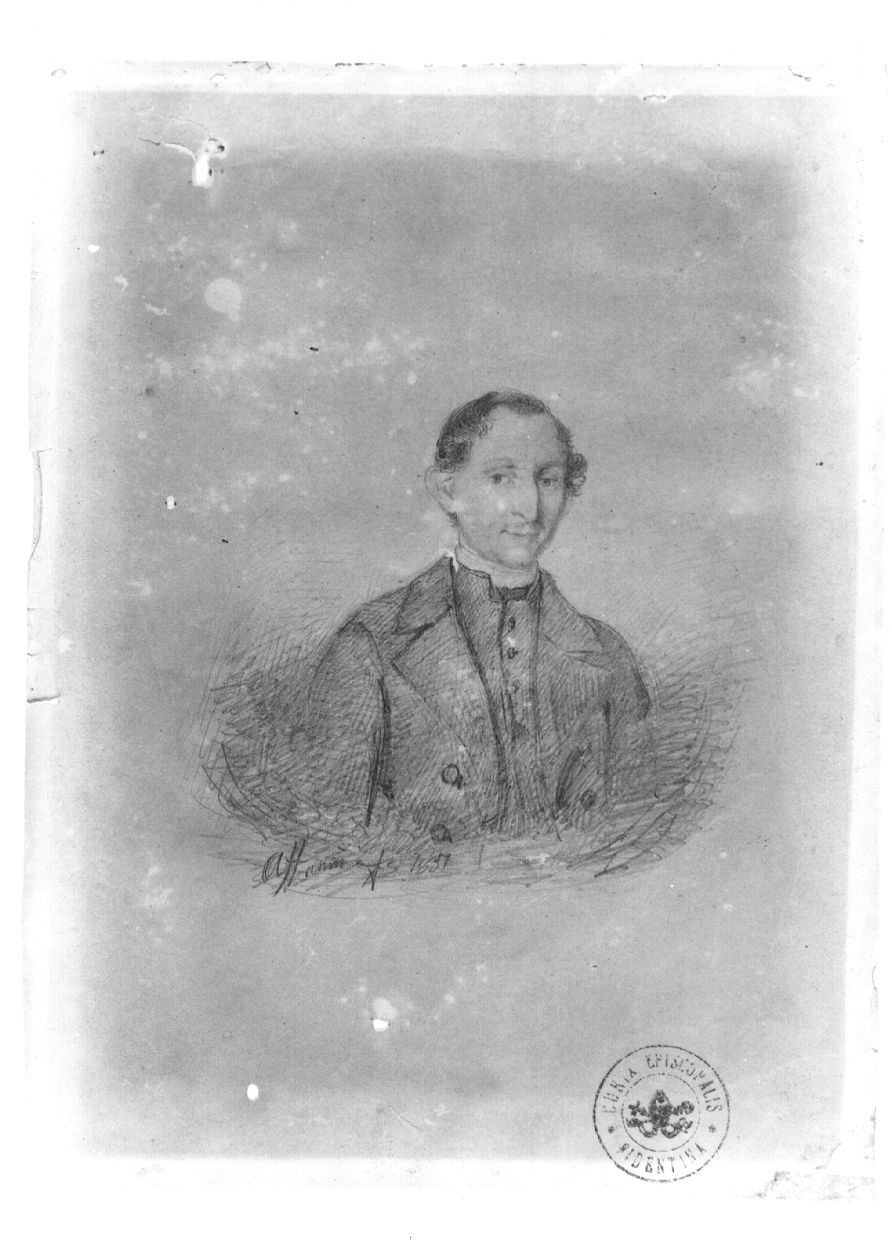 Ritratto di don Pietro Pertusi (disegno) di Affanni Ignazio (sec. XIX)