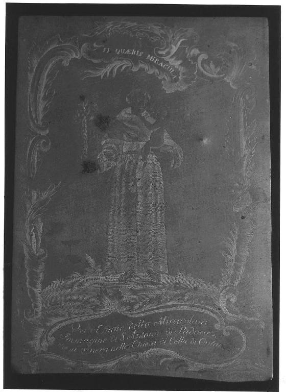 Sant'Antonio da Padova col Bambino (matrice) - ambito italiano (sec. XVIII)