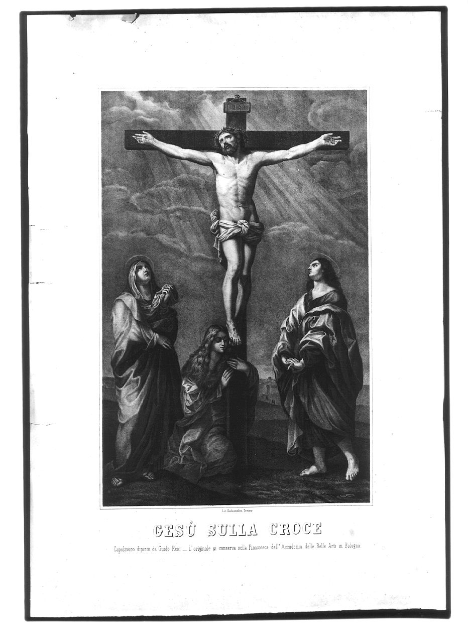Crocifissione di Cristo (stampa) - ambito italiano (sec. XIX)