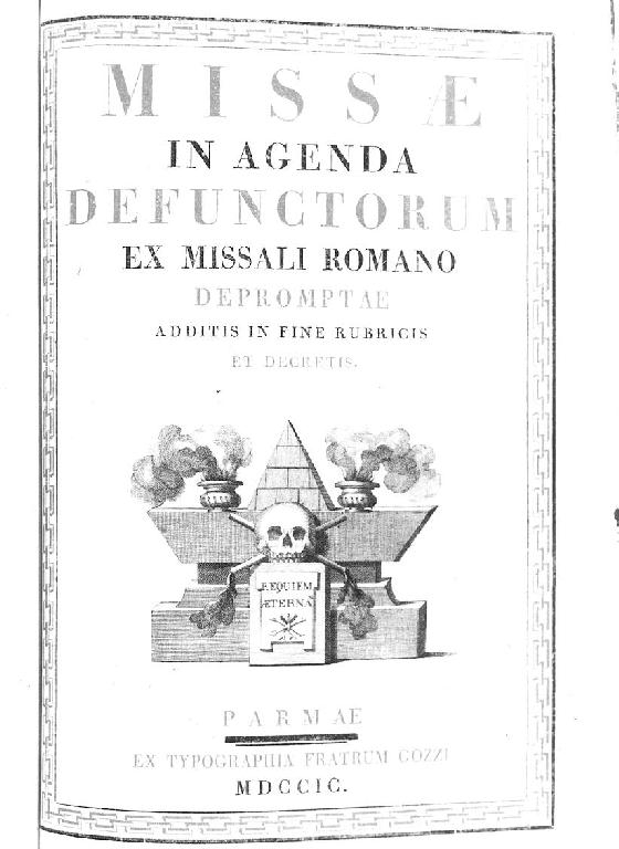 frontespizio di messale (stampa) - ambito italiano (sec. XVIII)