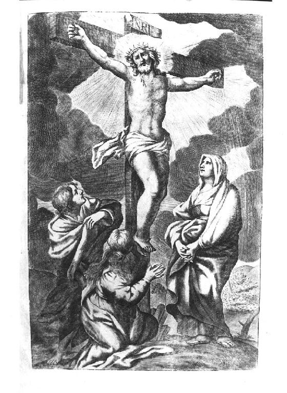 Crocifissione di Cristo (stampa) - ambito italiano (sec. XVIII)