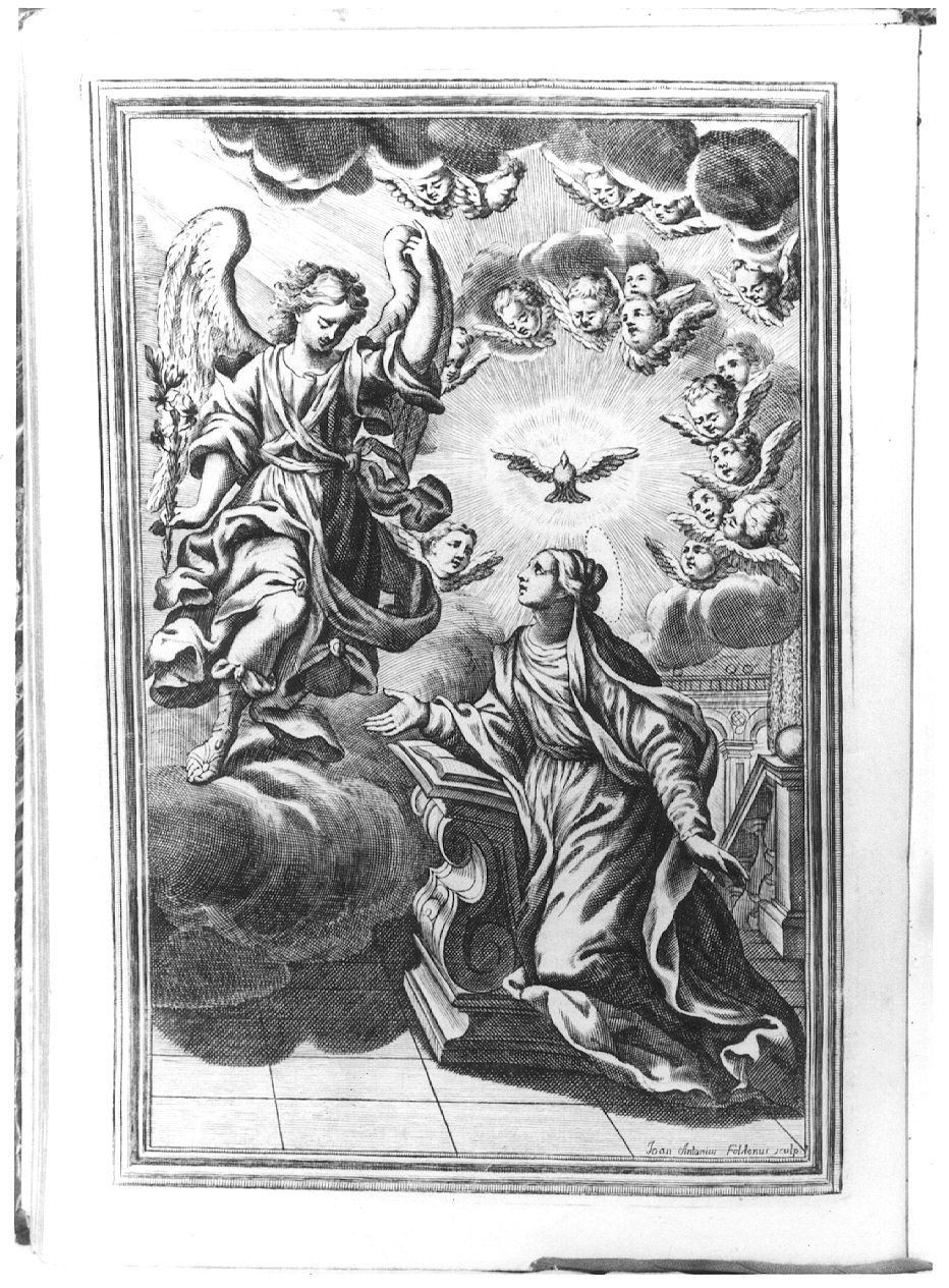 Annunciazione (stampa) di Faldoni Giovanni Antonio (sec. XVIII)