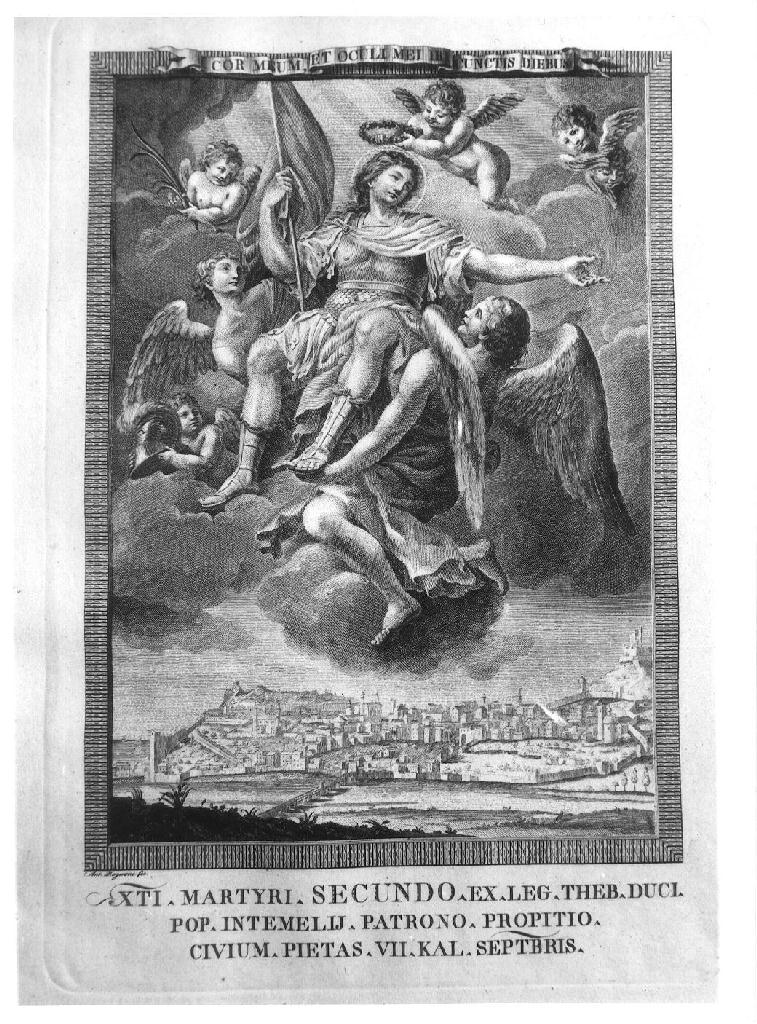 S. Secondo in gloria (stampa) di Rogerone (prima metà sec. XIX)