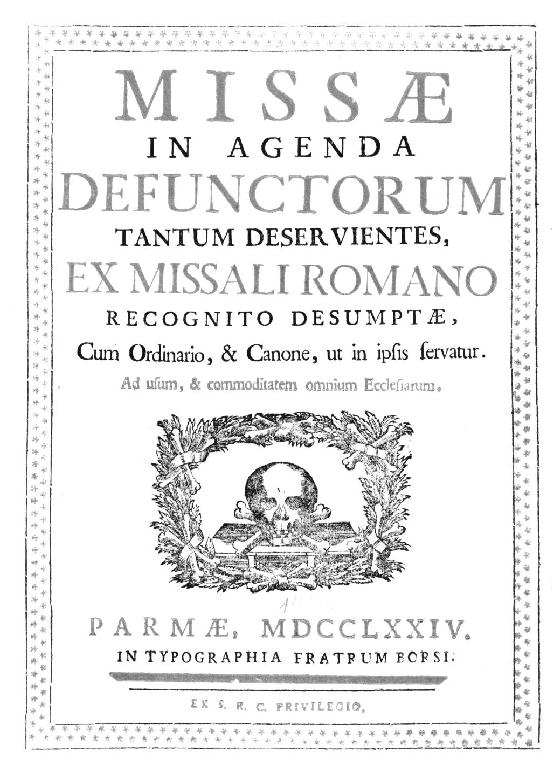 Messale (stampa) - ambito parmense (sec. XVIII)