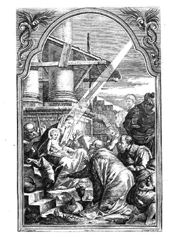 Adorazione dei Magi (stampa) di Zugno Francesco, Gianpiccoli Giuliano (sec. XIX)