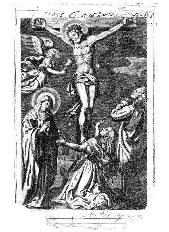 Crocifissione di Cristo (stampa) - ambito veneziano (sec. XVII)