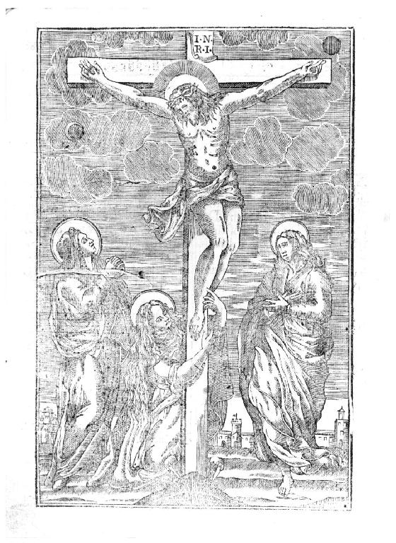 crocifissione di Cristo (stampa) - ambito veneziano (sec. XVIII)