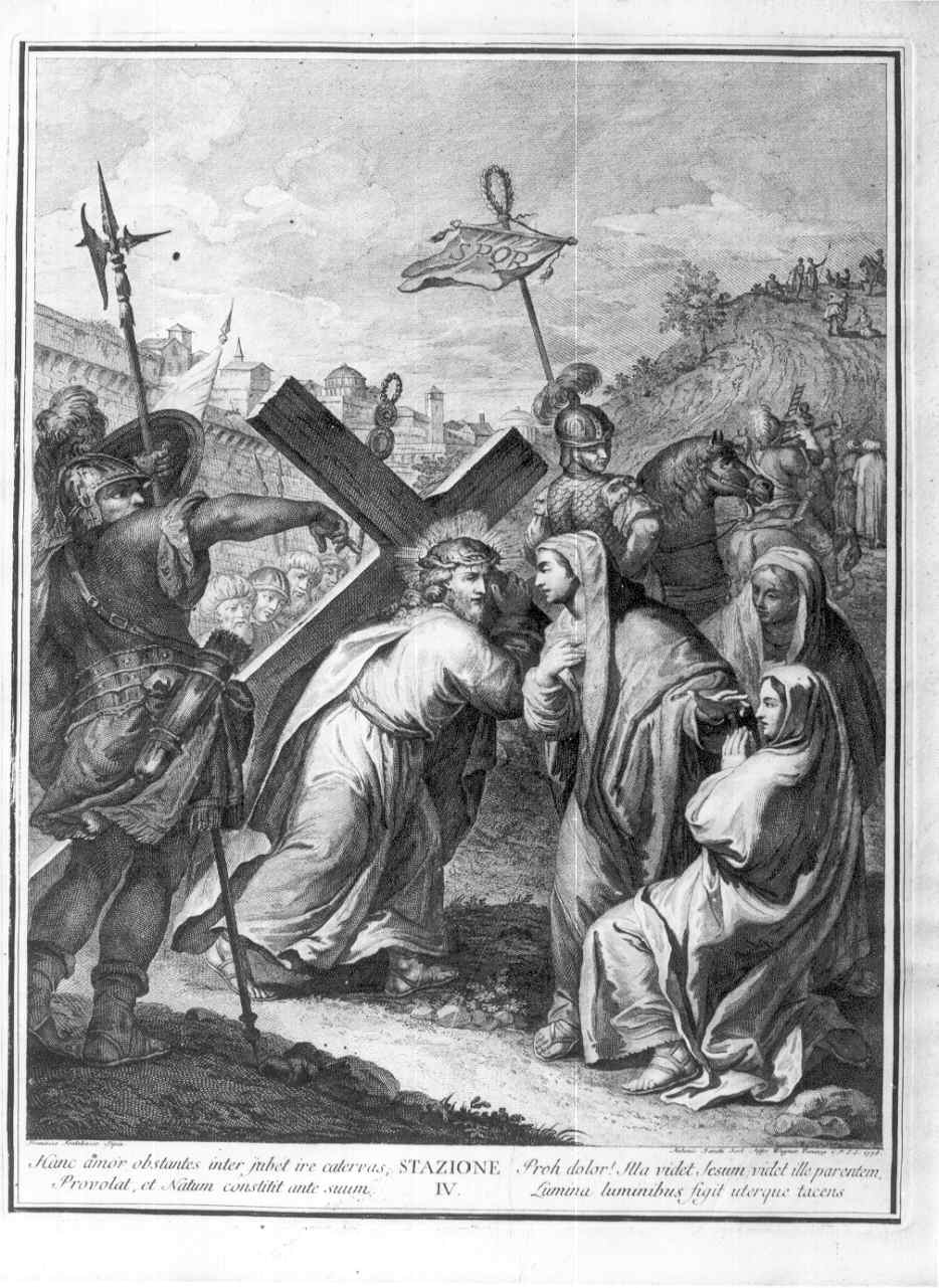 stazioni della Via Crucis (stampa, elemento d'insieme) di Baratti Antonio, Fontebasso Giuseppe, Wagner Giuseppe (sec. XVIII)