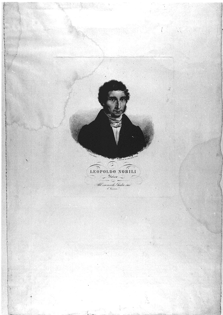 ritratto di Leopoldo Nobili (stampa) di Raimondi Carlo, Cosmi Cosmo (secondo quarto sec. XIX)