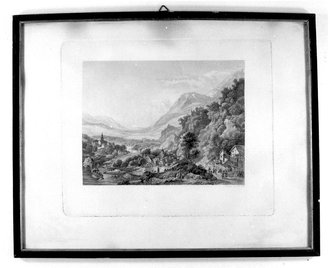 paesaggio montano (stampa) di Boselli Tito (secondo quarto sec. XIX)