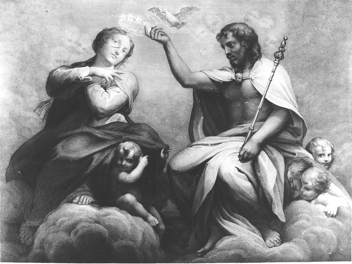 incoronazione di Maria Vergine (stampa, serie) - ambito parmense (sec. XIX)