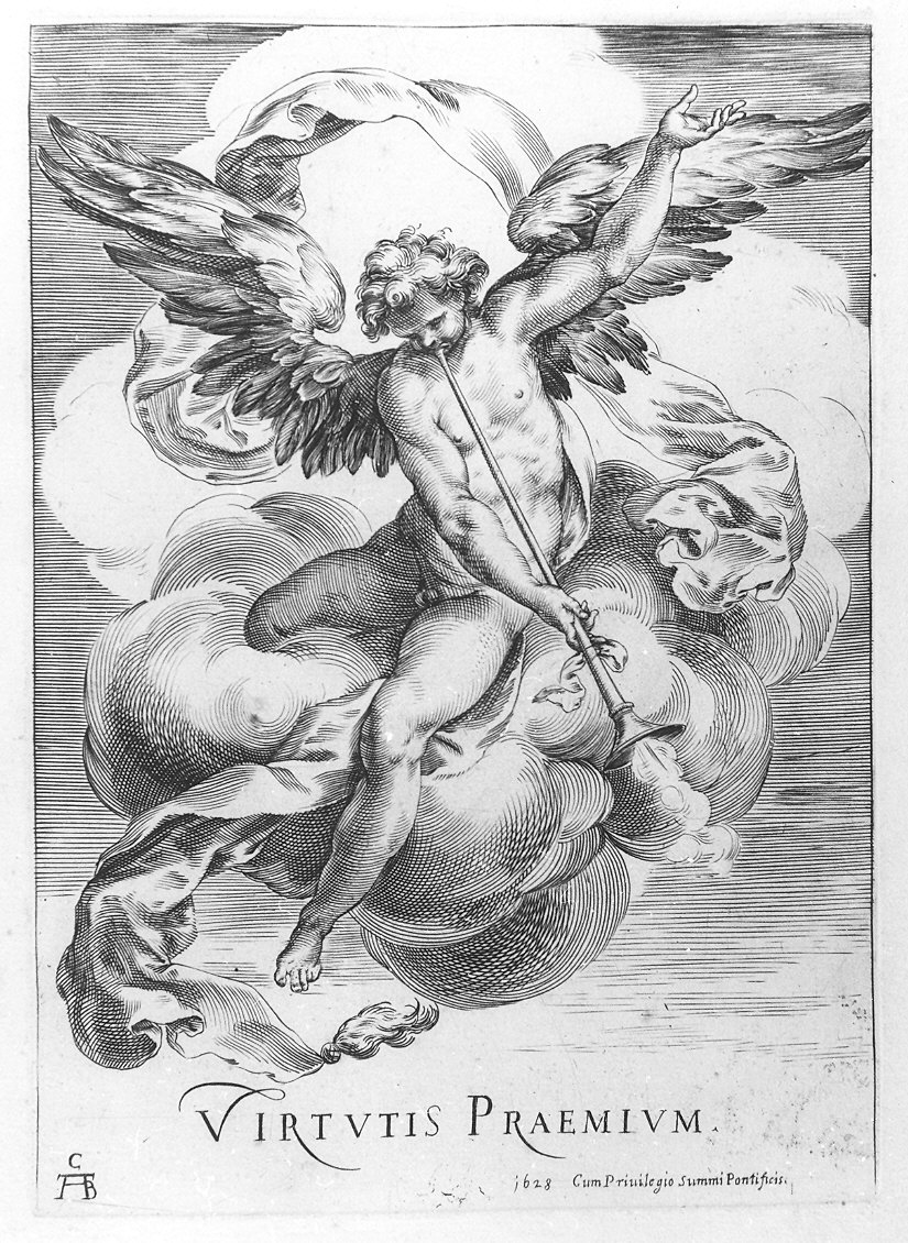 angelo musicante (stampa) di Alberti Cherubino (sec. XVII)