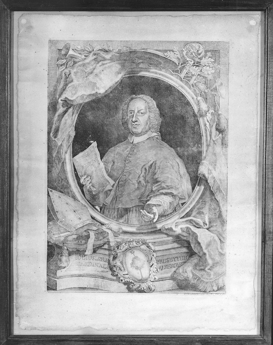 ritratto del cardinale Giulio Alberoni (stampa) di Delle Piane Giovanni Maria detto Molinaretto, Fritz Antonio (sec. XVIII)