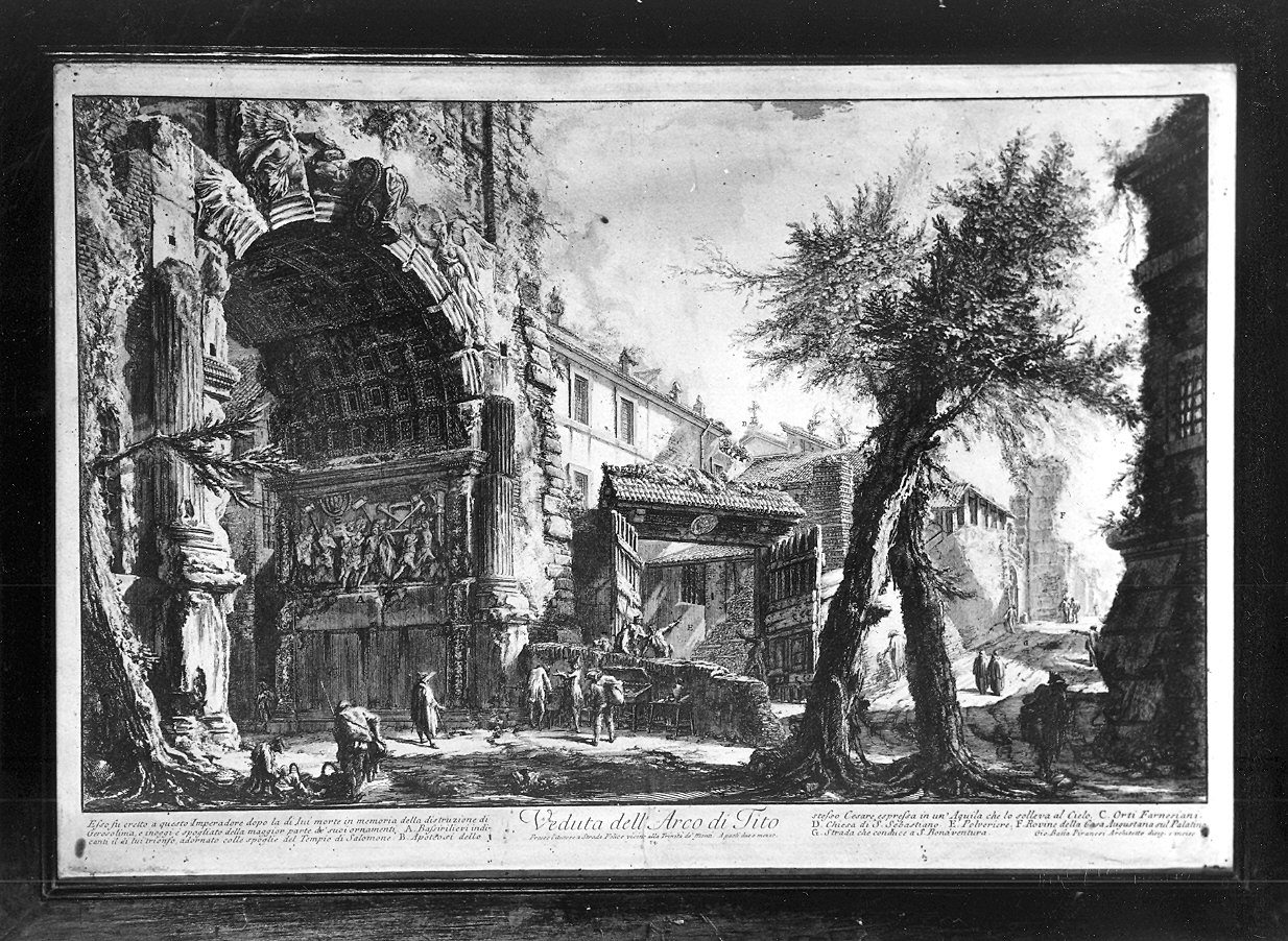 veduta dell'Arco di Tito a Roma (stampa, serie) di Piranesi Giovanni Battista (sec. XVIII)