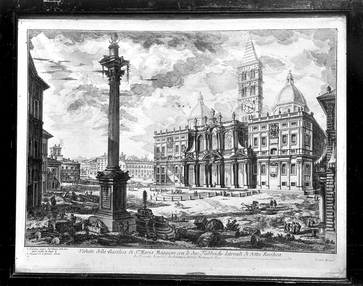 veduta della basilica di S. Maria Maggiore a Roma (stampa, serie) di Piranesi Giovanni Battista (sec. XVIII)