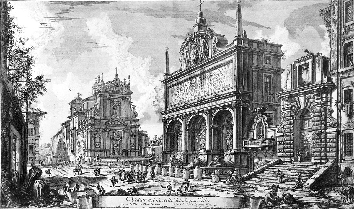 veduta della fontana detta dell'Acqua Felice a Roma (stampa, serie) di Piranesi Giovanni Battista (sec. XVIII)