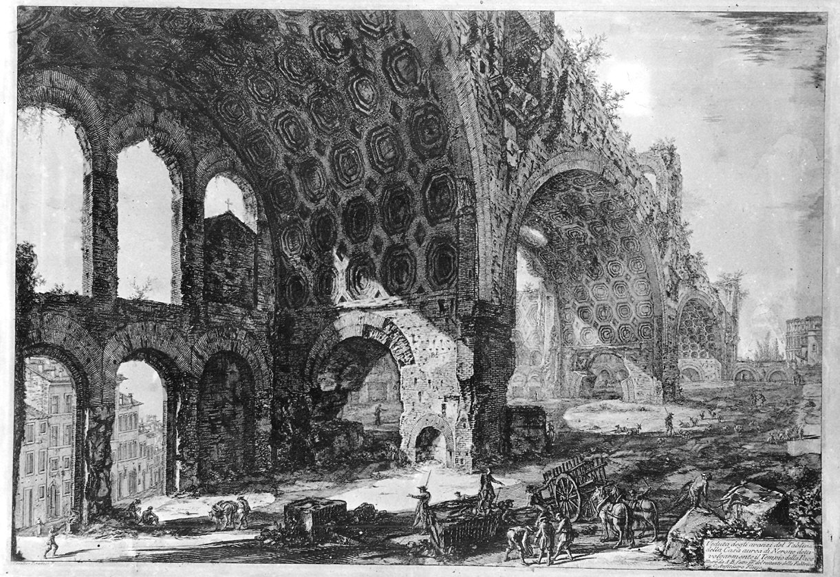 veduta delle rovine della Domus Aurea a Roma (stampa, serie) di Piranesi Giovanni Battista (sec. XVIII)