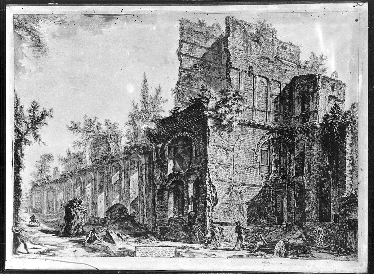 veduta delle rovine della villa di Adriano a Tivoli (stampa, serie) di Piranesi Giovanni Battista (sec. XVIII)
