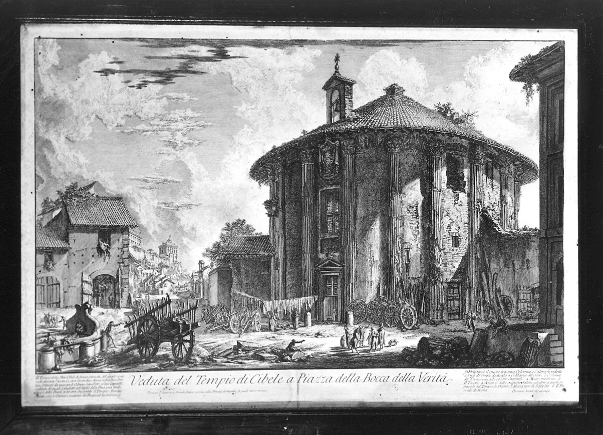 veduta del tempio di Cibele a Roma (stampa, serie) di Piranesi Giovanni Battista (sec. XVIII)