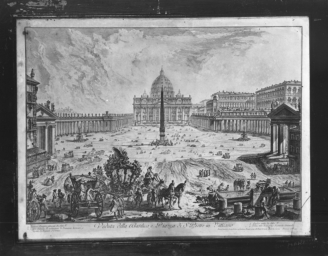 veduta di piazza S. Pietro a Roma (stampa, serie) di Piranesi Giovanni Battista (sec. XVIII)
