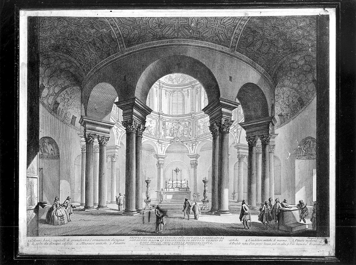 veduta interna del sepolcro di S. Costanza a Roma (stampa, serie) di Piranesi Giovanni Battista (sec. XVIII)