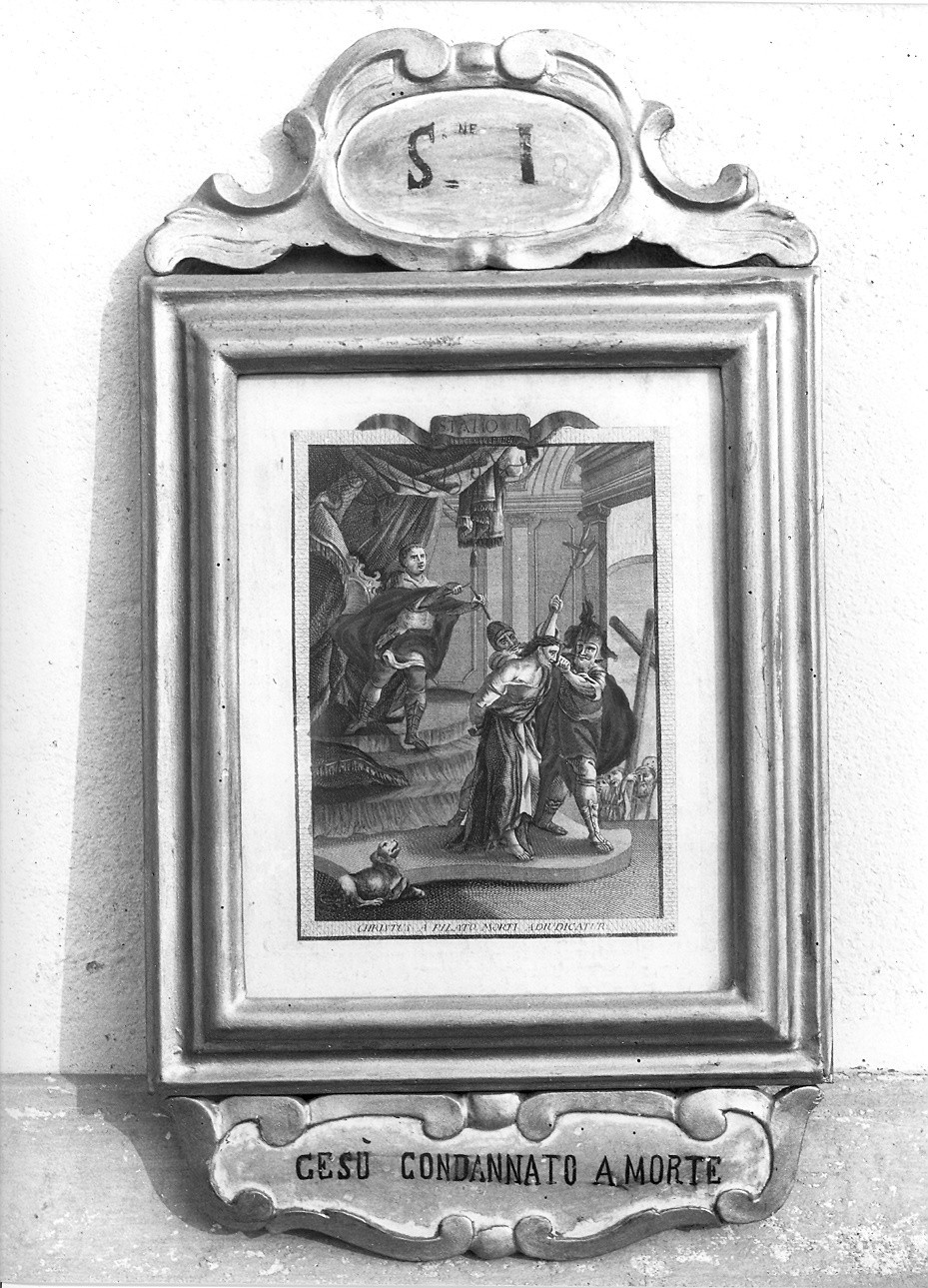 stazioni della via crucis (stampa colorata a mano, serie) - ambito piacentino (fine sec. XVIII)