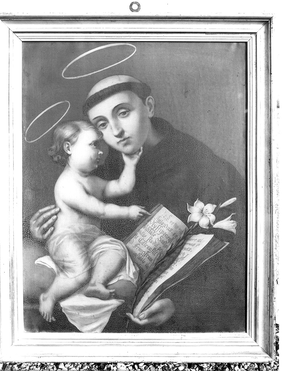 Sant'Antonio da Padova con il bambino (stampa a colori) - produzione emiliana (prima metà sec. XX)