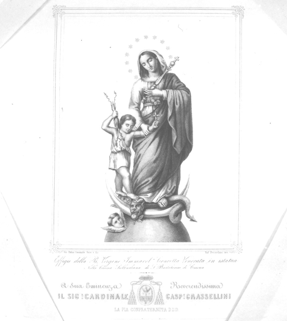 Immacolata Concezione (stampa) di Persichini Raffaello, Pirini Giovanni (prima metà sec. XIX)
