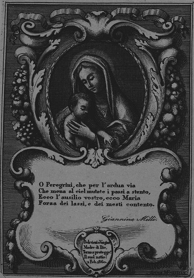 Madonna con Bambino (stampa) di Francia Anna Maria (sec. XIX)