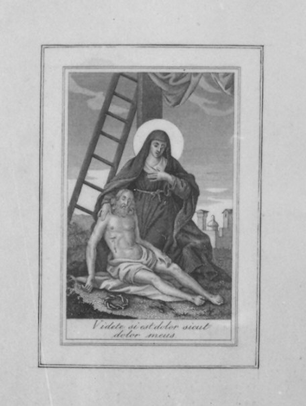 Pietà (stampa) - ambito italiano (sec. XIX)