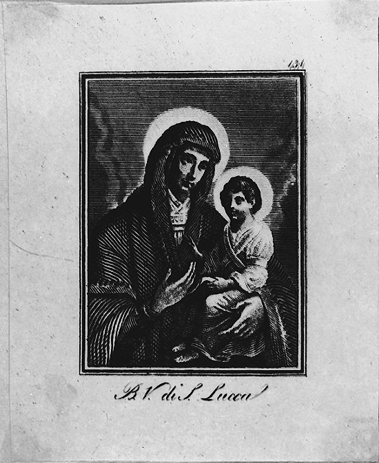 Madonna di San Luca, Madonna con Bambino (stampa) - ambito italiano (inizio sec. XIX)