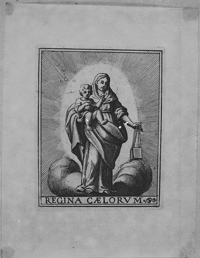 Madonna con Bambino (stampa) - ambito italiano (prima metà sec. XIX)