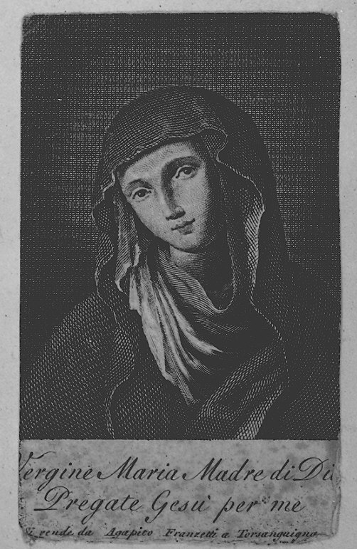 Madonna (stampa) - ambito romano (sec. XIX)