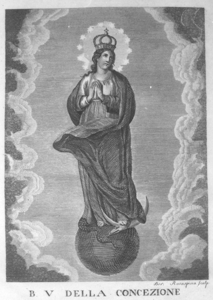 Immacolata Concezione (stampa, serie) di Rosaspina Bernardino (prima metà sec. XIX)