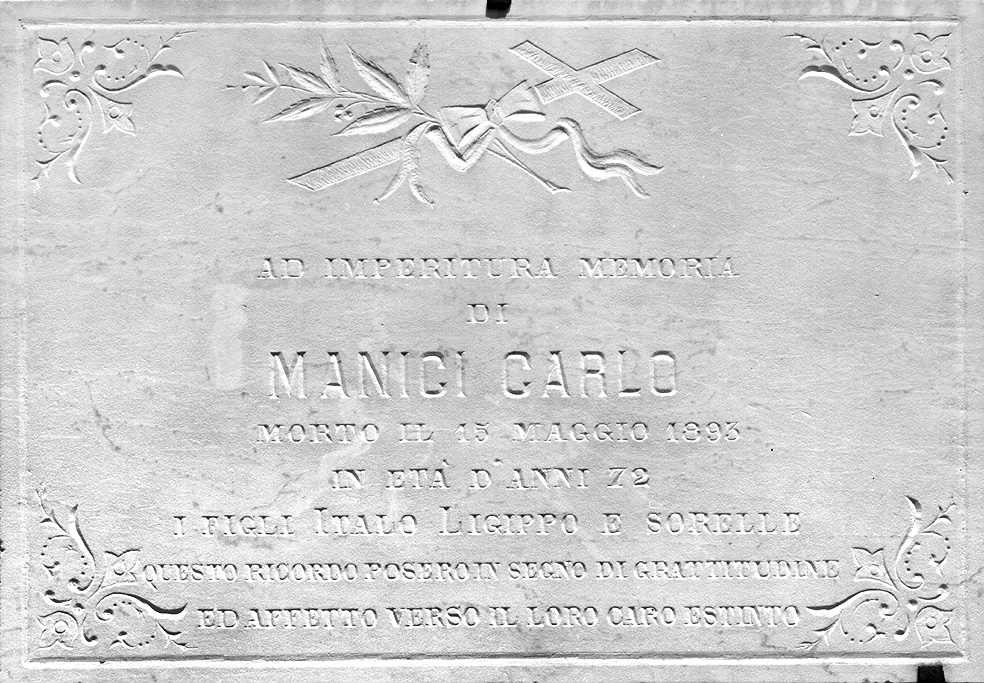 lapide commemorativa - ambito parmense (sec. XIX)